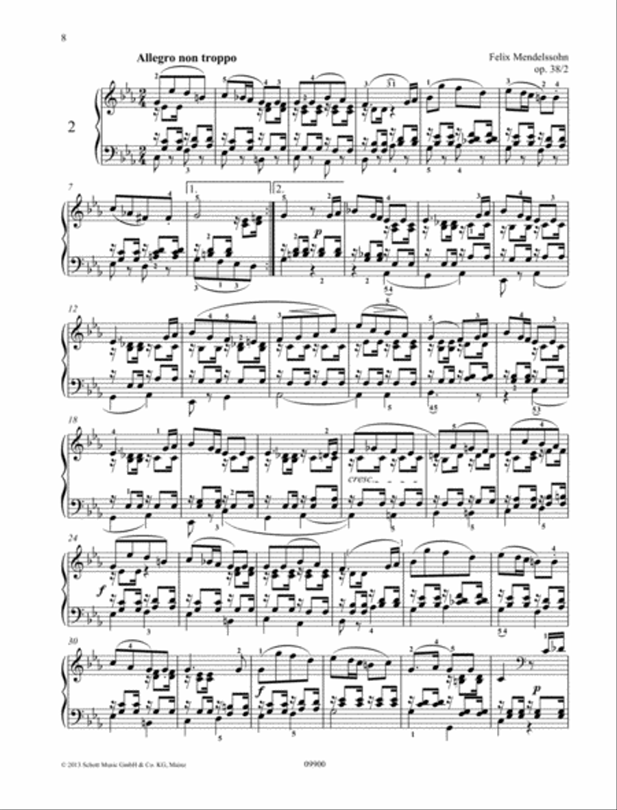 6 Songs Without Words, Op. 38 Piano Solo scores gallery preview page 5