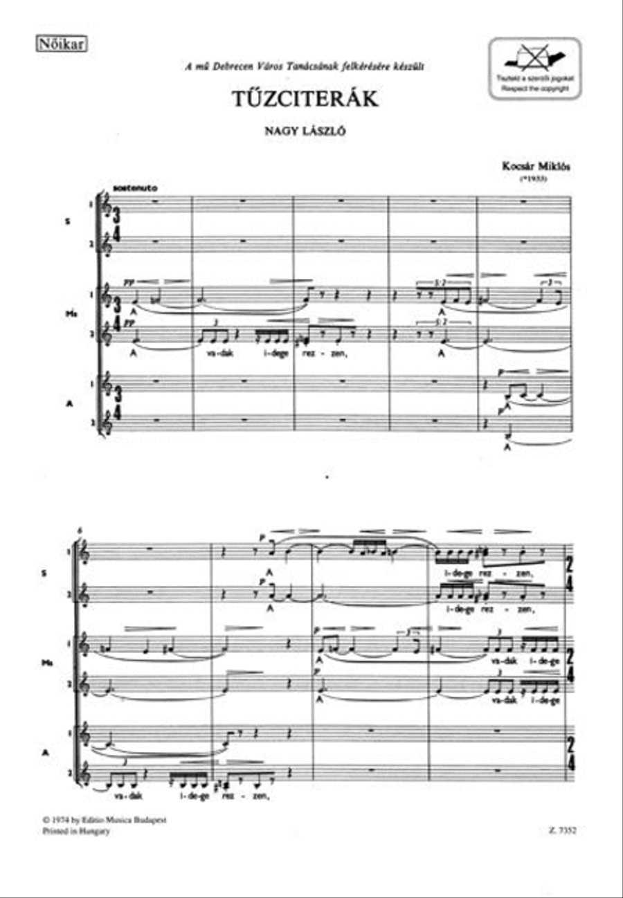 Tüzciterák A Cappella scores gallery preview page 3