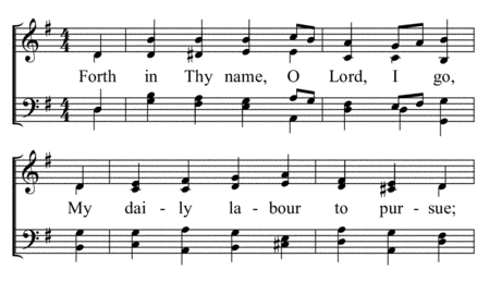 "Forth In Thy Name, O Lord, I Go" music sheet for smartphone image number null