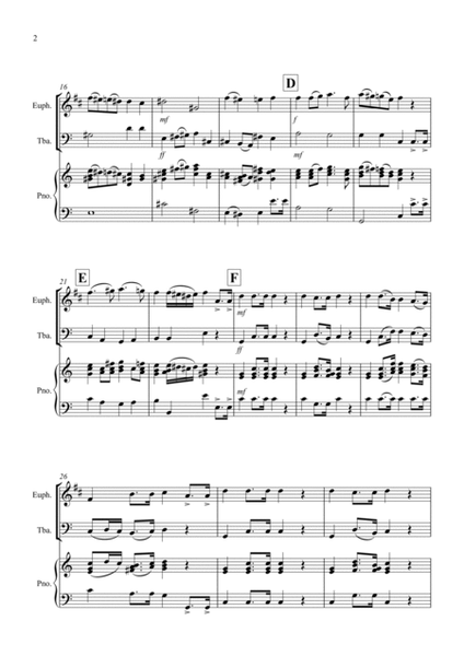 Bridal Chorus "Here Comes The Bride" for Euphonium and Tuba Duet image number null