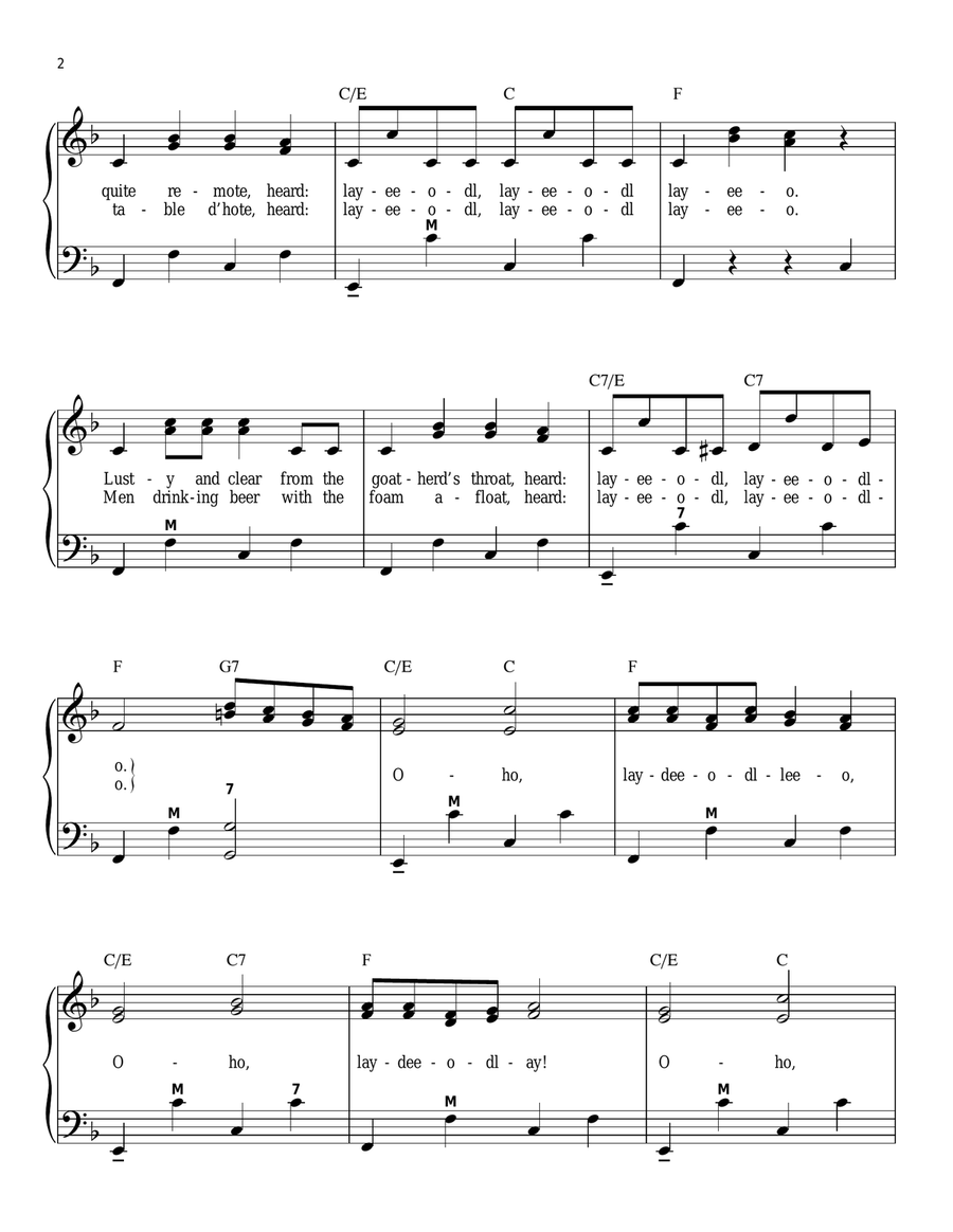 The Lonely Goatherd Piano scores gallery preview page 2