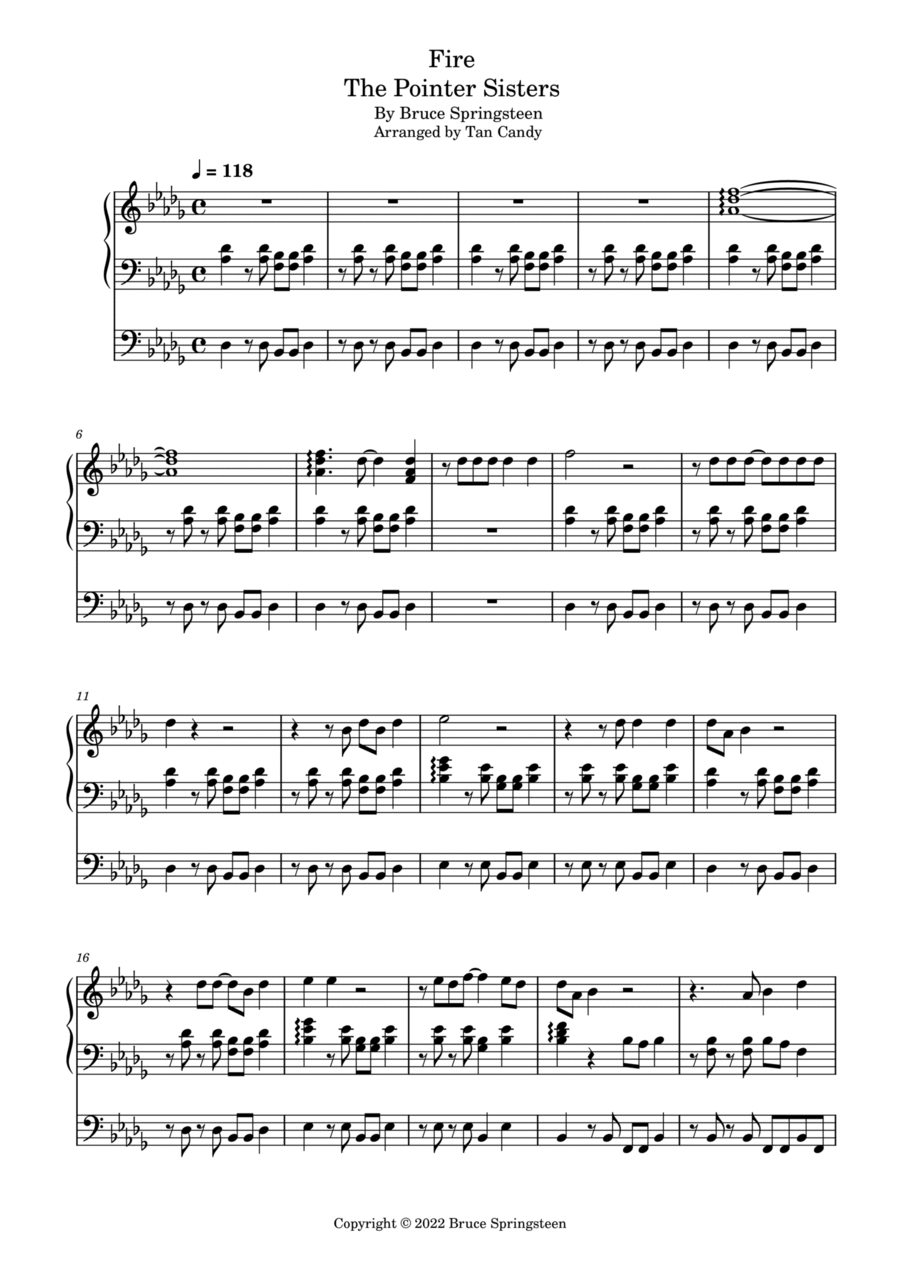Fire Organ Solo scores gallery preview page 1