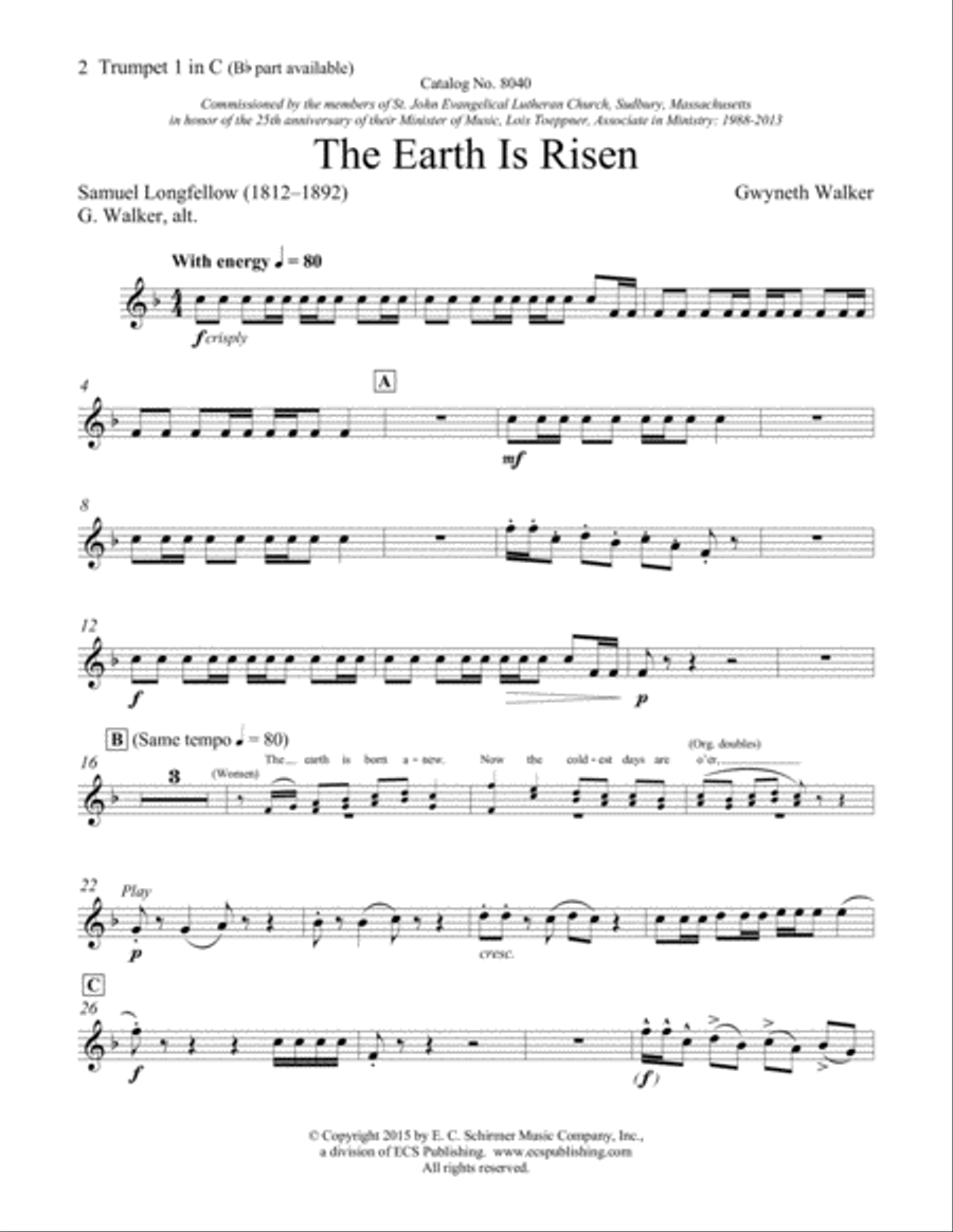 The Earth Is Risen Choir scores gallery preview page 3