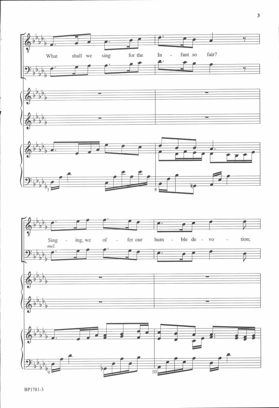 What Shall We Sing for the Child? (TTBB) TTBB scores gallery preview page 3