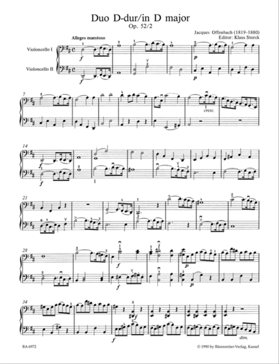 Zwei Duette for Violoncellos op. 52/2+3 String Duet scores gallery preview page 2