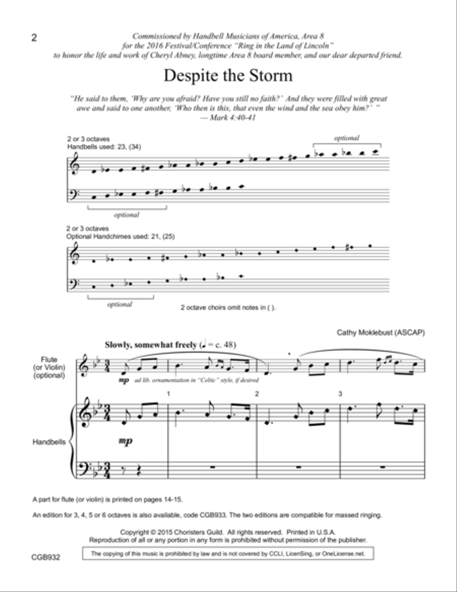 Despite the Storm (2-3 octaves) 3-Octaves scores gallery preview page 2