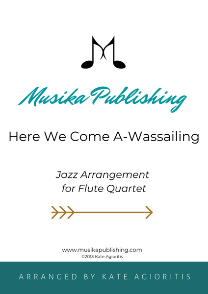 Here We Come A-Wassailing - Jazz Carol for Flute Quartet image number null