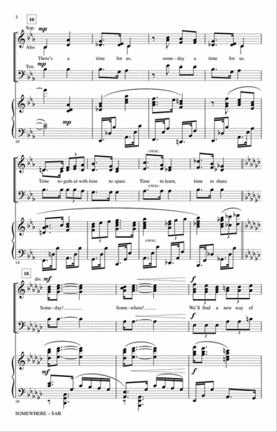 Somewhere Somewhere 3-Part scores gallery preview page 3