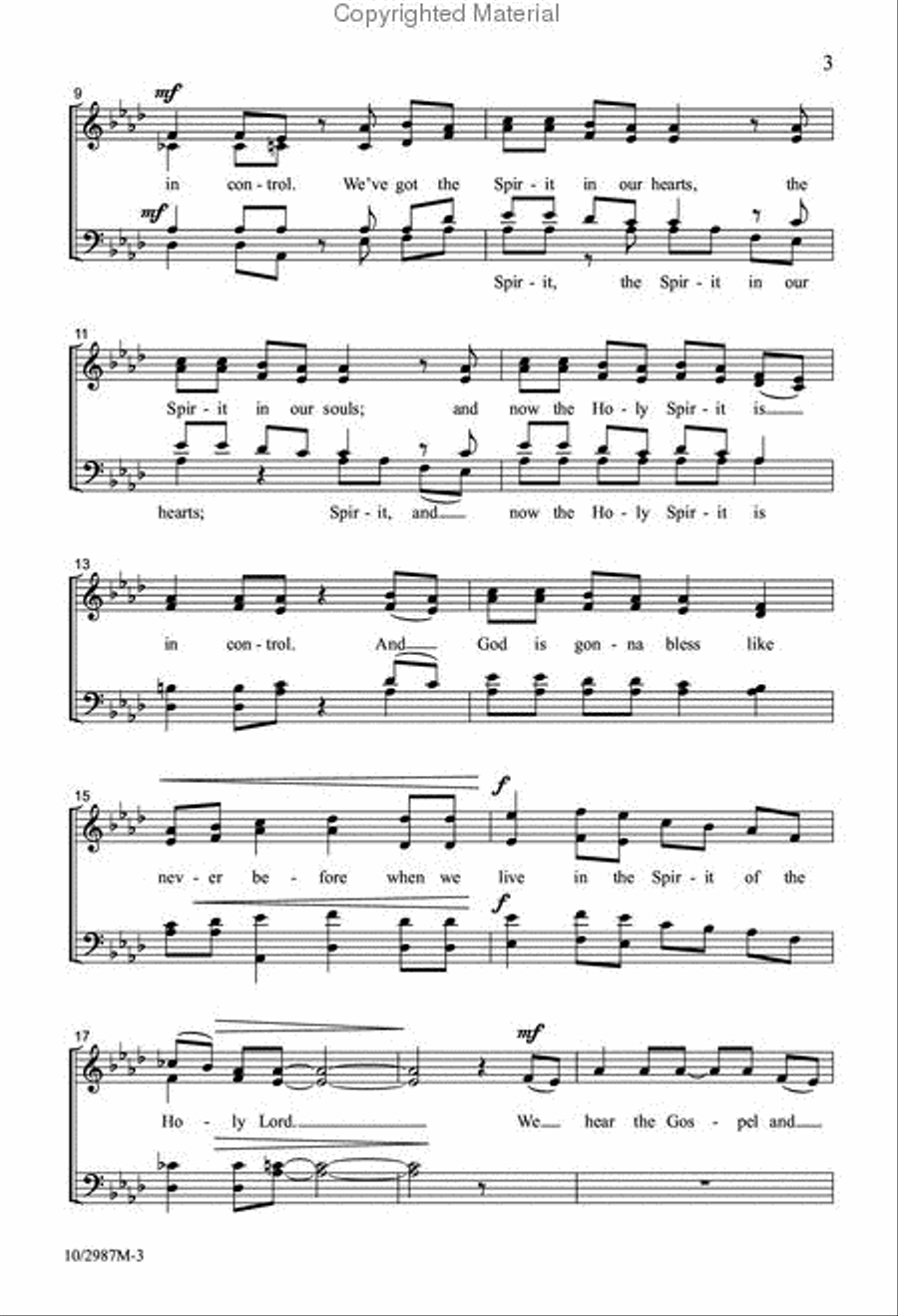 We've Got the Spirit 4-Part scores gallery preview page 3