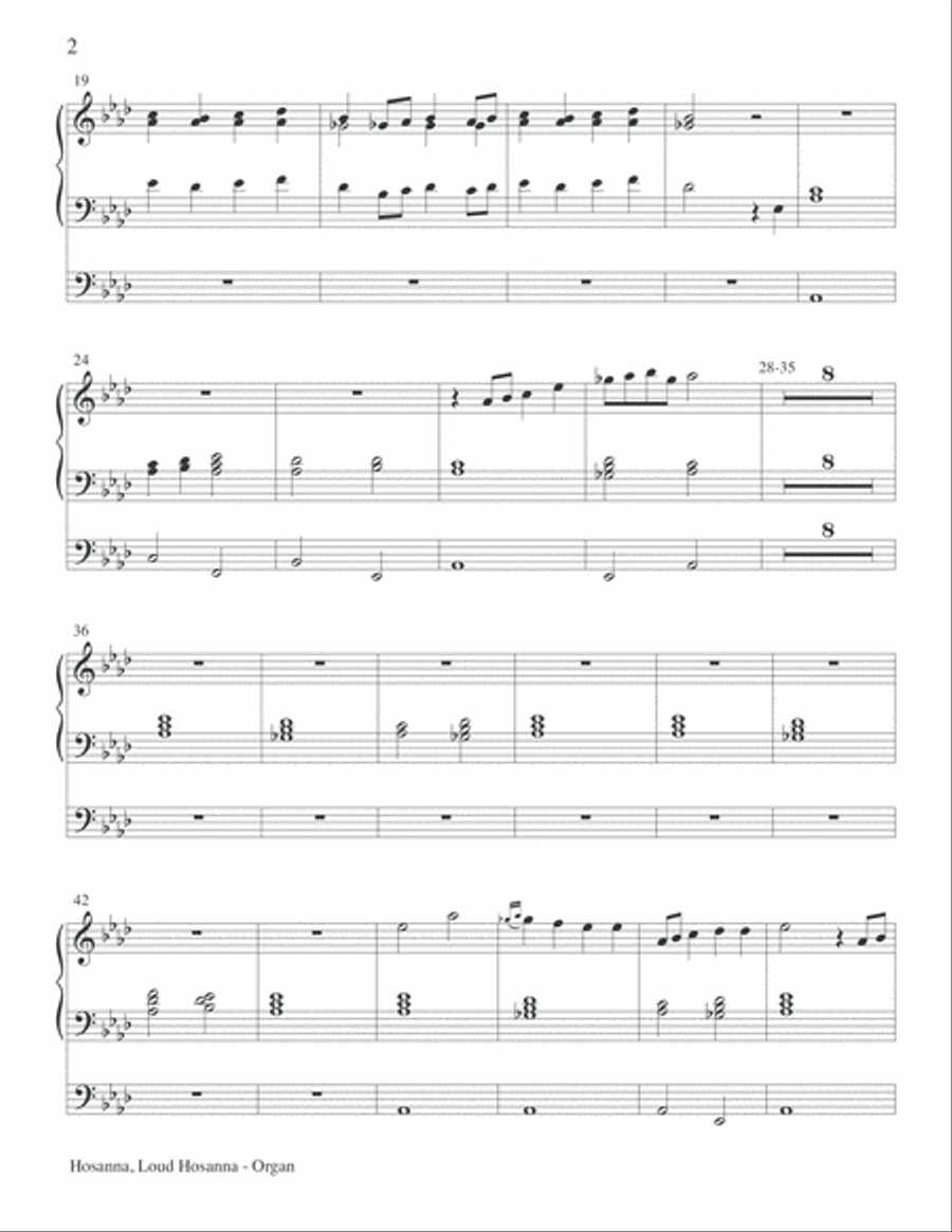 Hosanna, Loud Hosanna Hosanna, Loud Hosanna 4-Part scores gallery preview page 19
