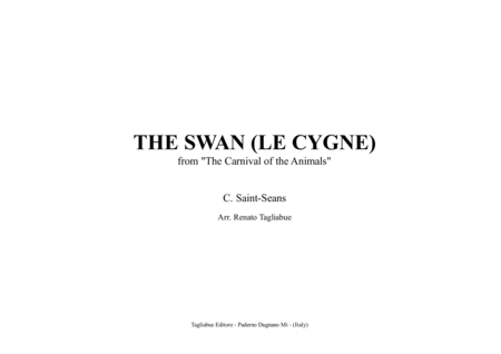 THE SWAN (LE CYGNE) - C. Saint Saens - Arr. for Organ 2 staff image number null