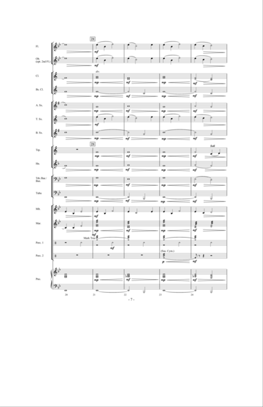 Peace Like A River Concert Band scores gallery preview page 6