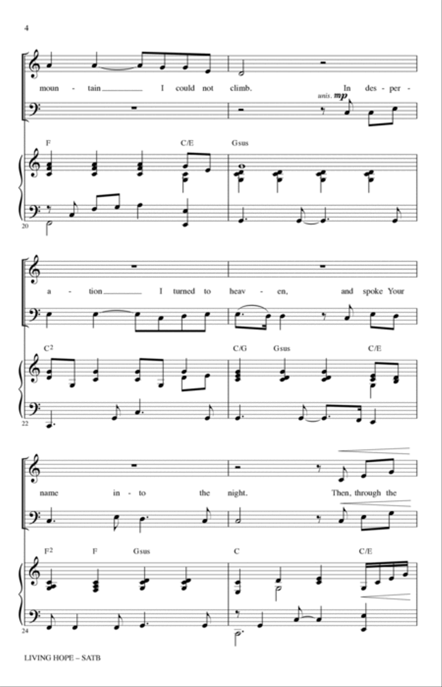 Living Hope (arr. Joseph M. Martin) 4-Part scores gallery preview page 3