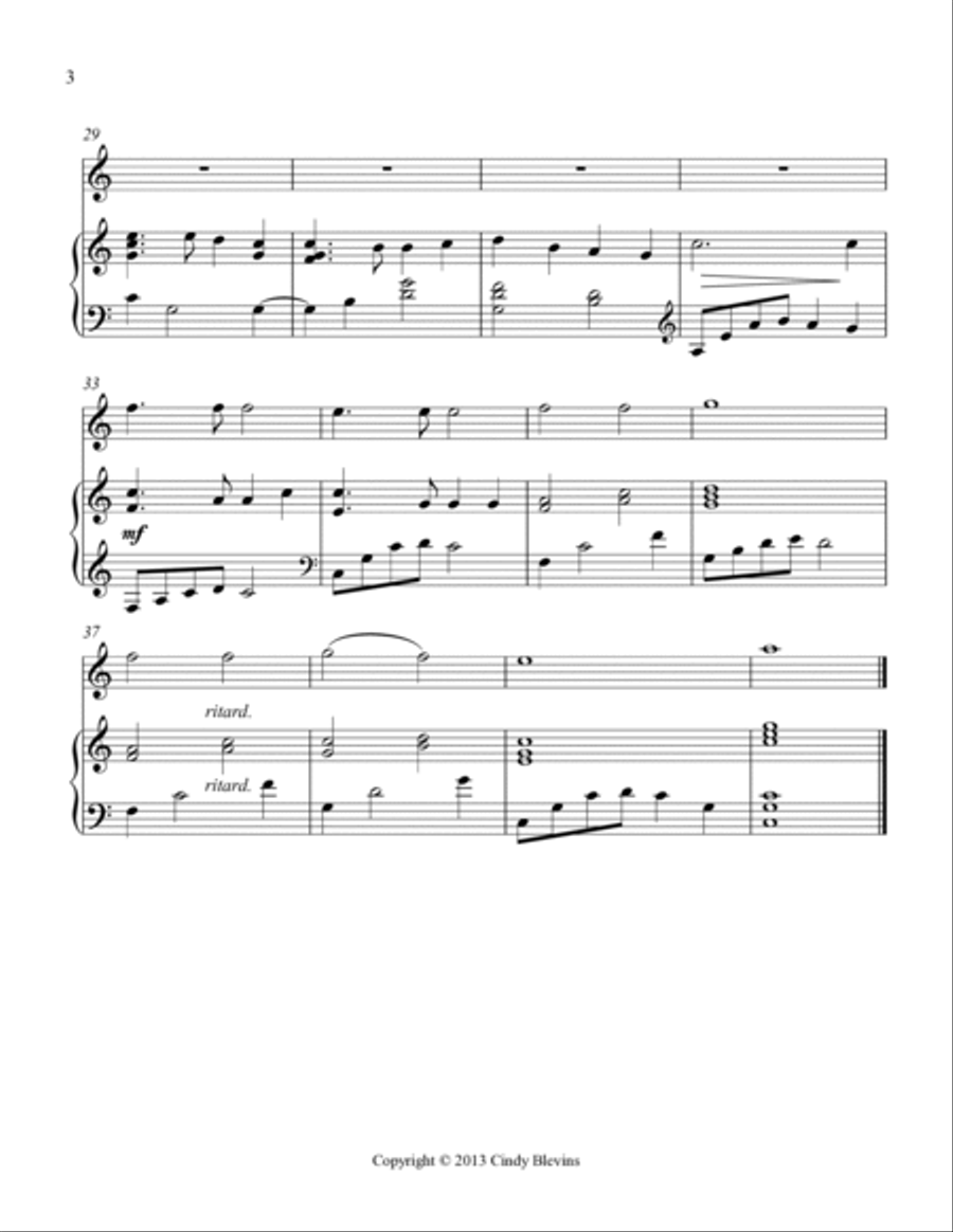 America, the Beautiful, for Harp and Native American Flute Flute scores gallery preview page 4
