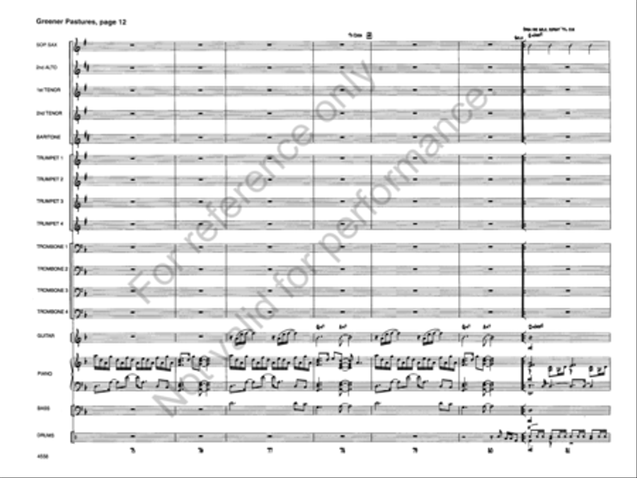 Greener Pastures Greener Pastures Jazz Ensemble scores gallery preview page 13