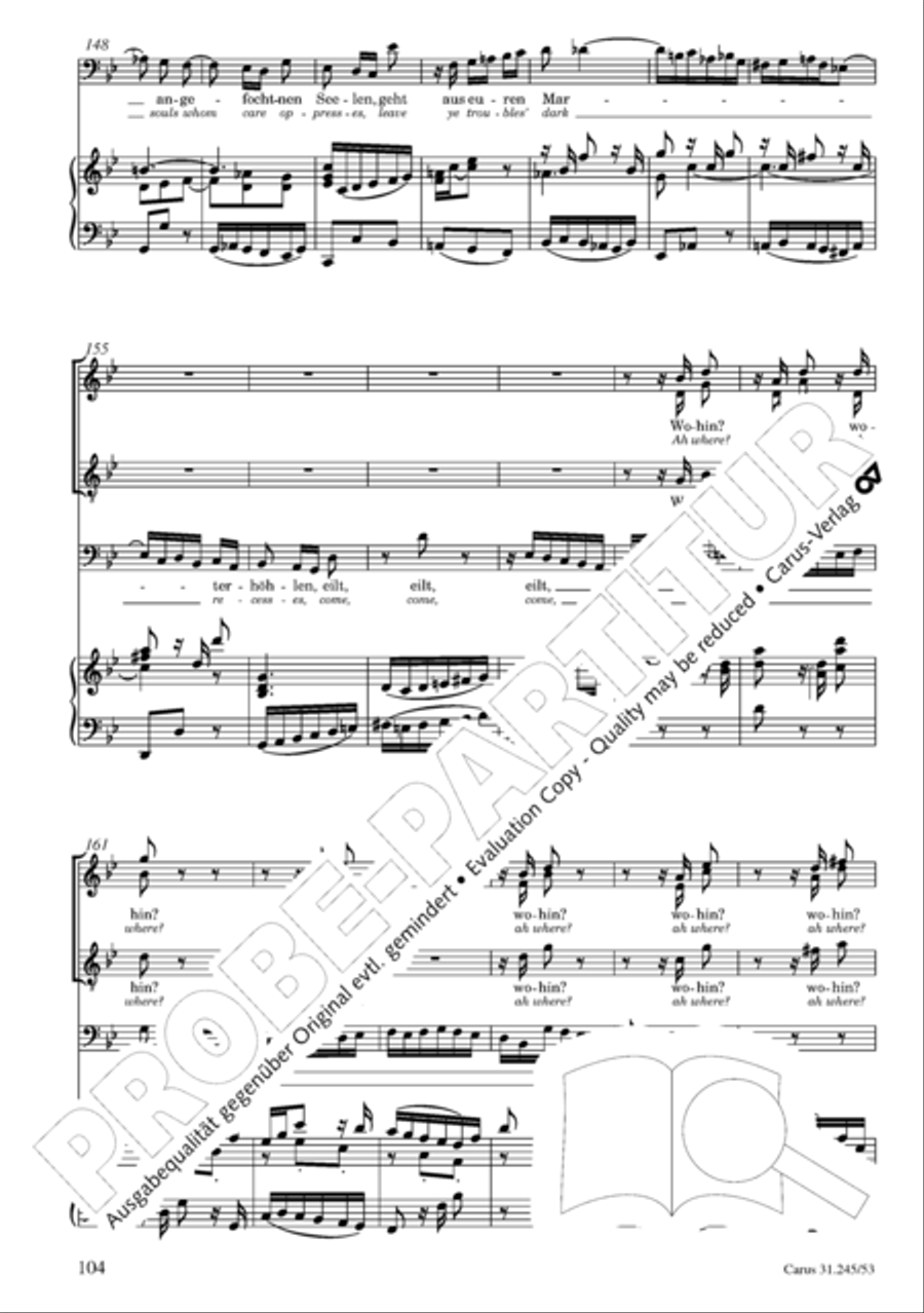 St. John Passion (Johannes-Passion) 4-Part scores gallery preview page 105