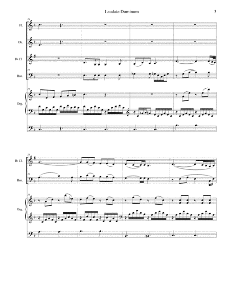 Laudate Dominum (for Woodwind Quartet - Organ Accompaniment) image number null
