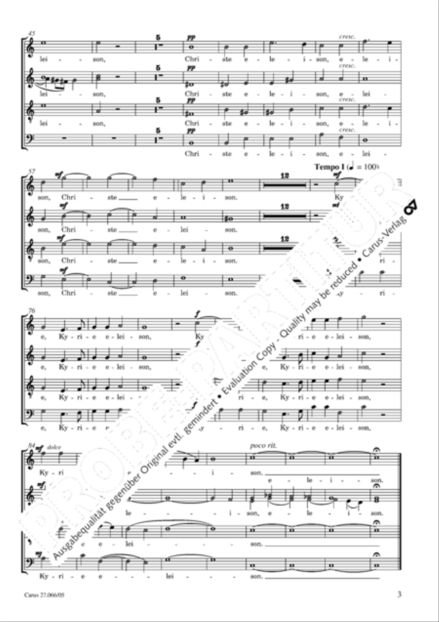 Mass in C major (Messe in C) 4-Part scores gallery preview page 4