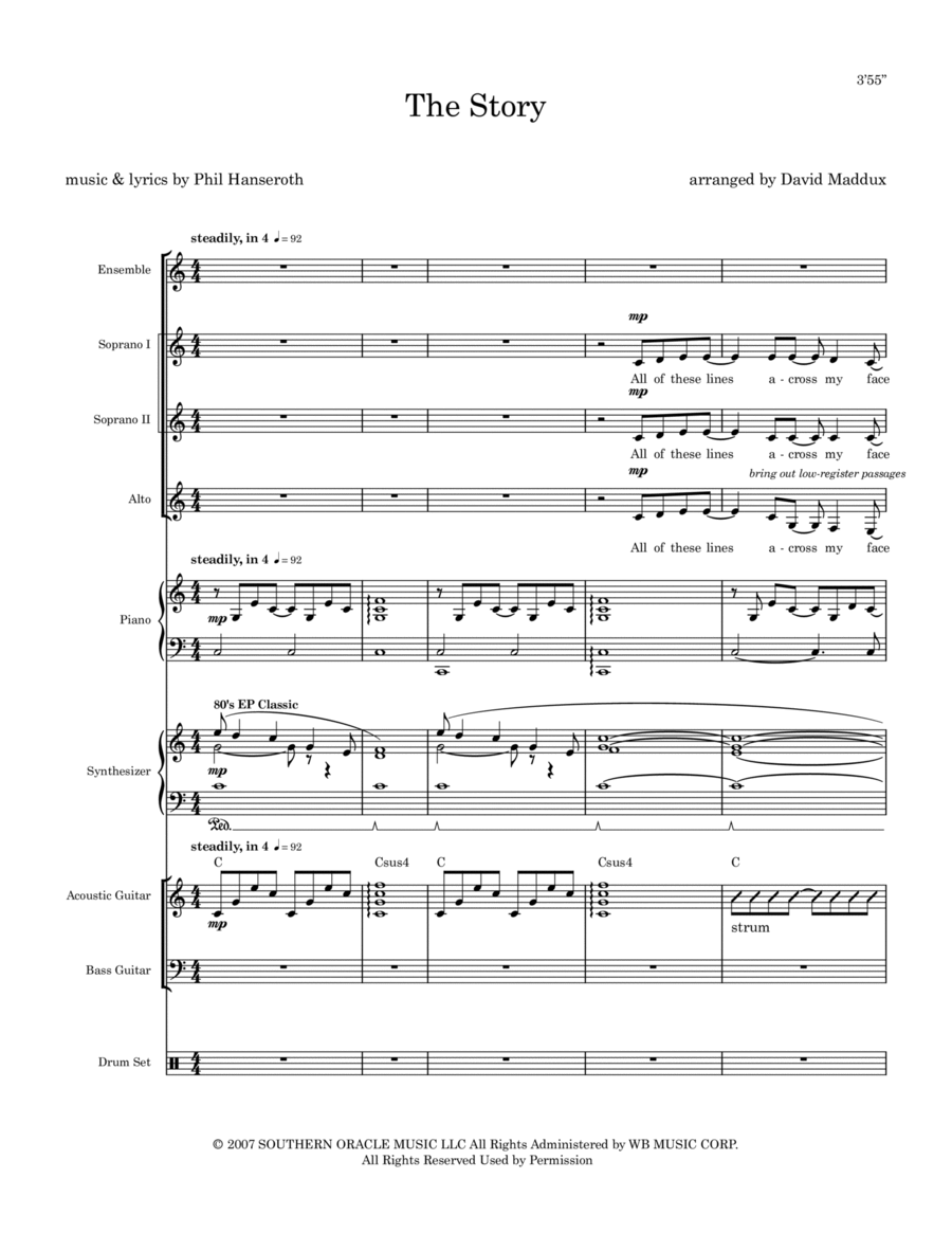 The Story Small Ensemble scores gallery preview page 1