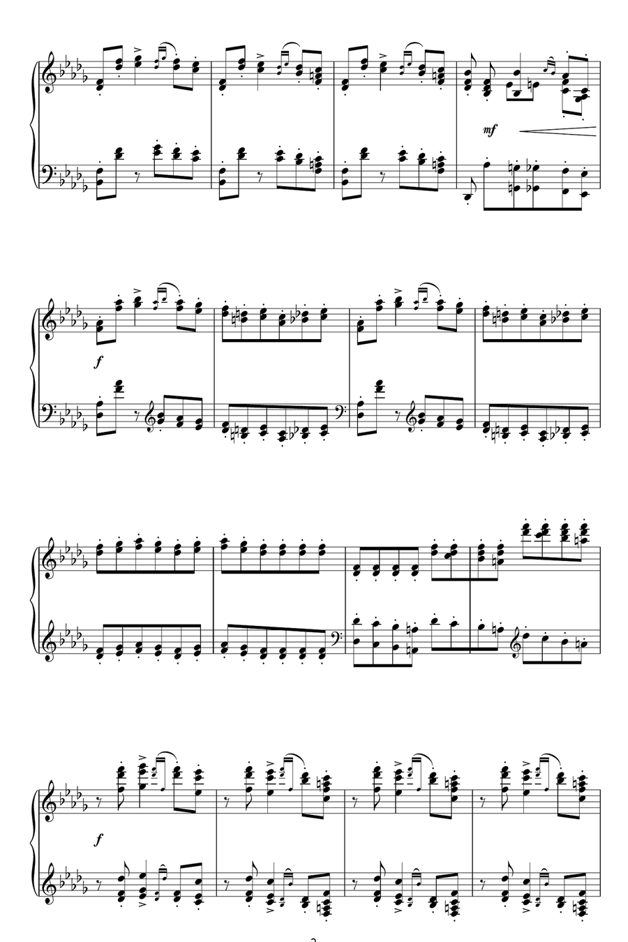 Piano Concerto No. 1 Op. 23 (Third Movement) Piano Solo scores gallery preview page 2