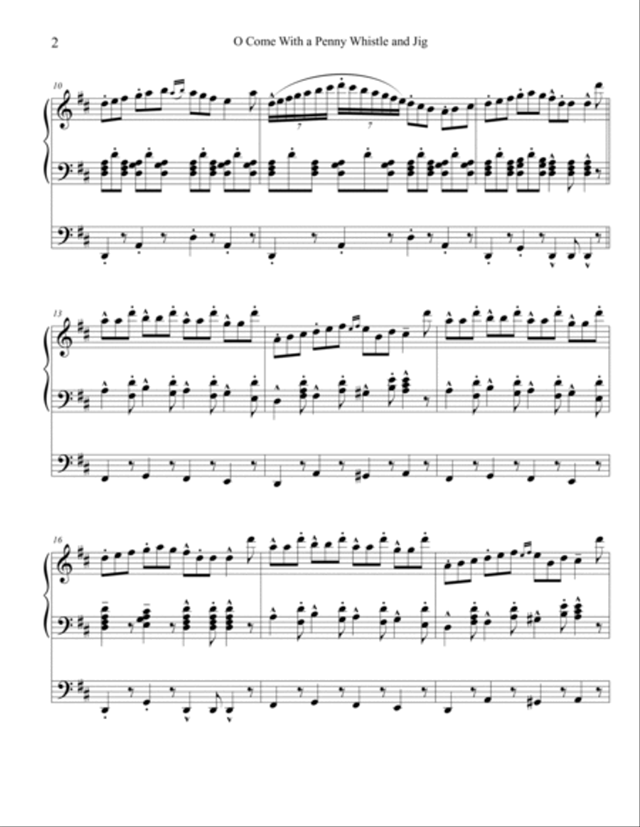 O Come with a Penny Whistle and Jig (Variation on 
