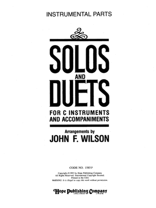 Solos and Duets C Ins, Vol. 1 Instr. Part Only-Digital Download