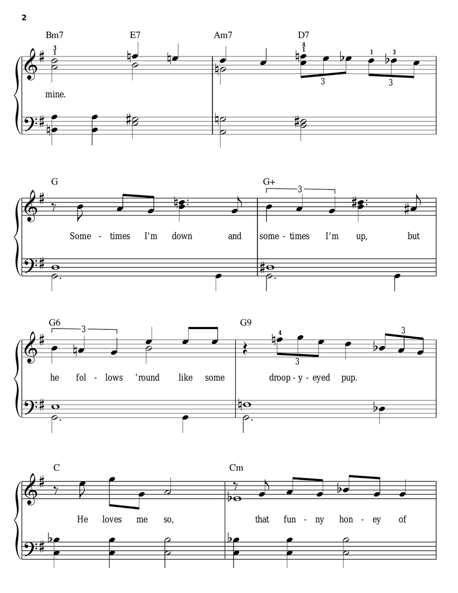 Funny Honey Easy Piano scores gallery preview page 2