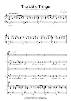 The Little Things - (The Lockdown Song) - SATB Choir with piano accompaniment - Chris Lawry