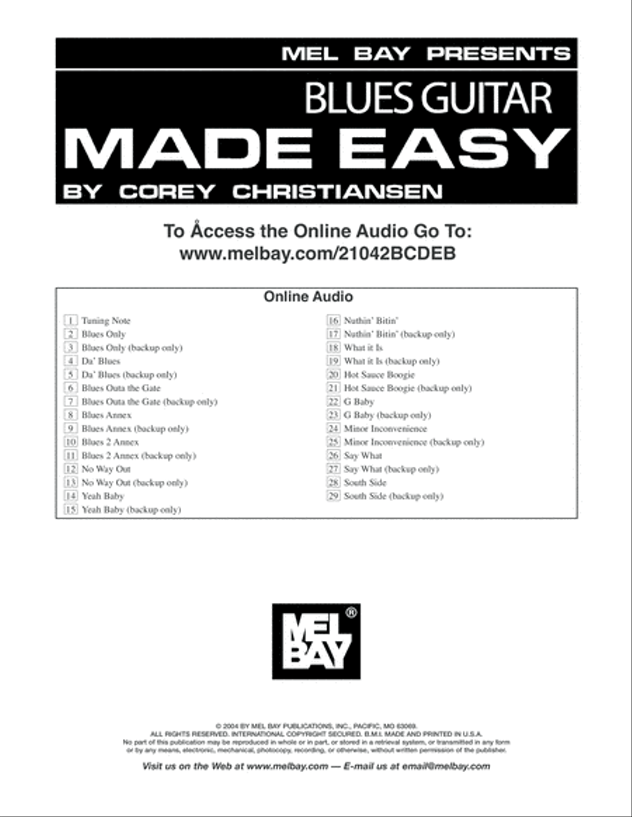 Blues Guitar Made Easy Electric Guitar scores gallery preview page 2