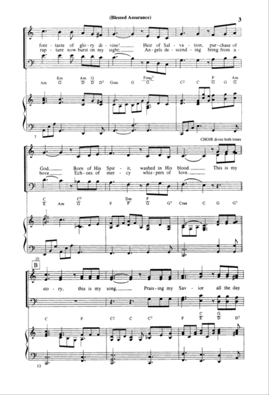 Blessed Assurance Blessed Assurance 4-Part scores gallery preview page 4