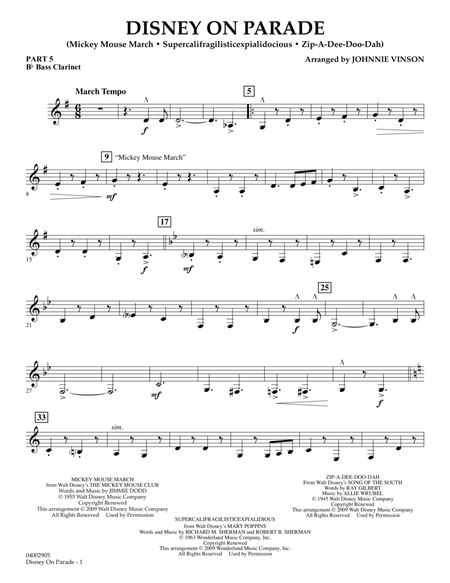 Disney on Parade - Pt.5 - Bb Bass Clarinet