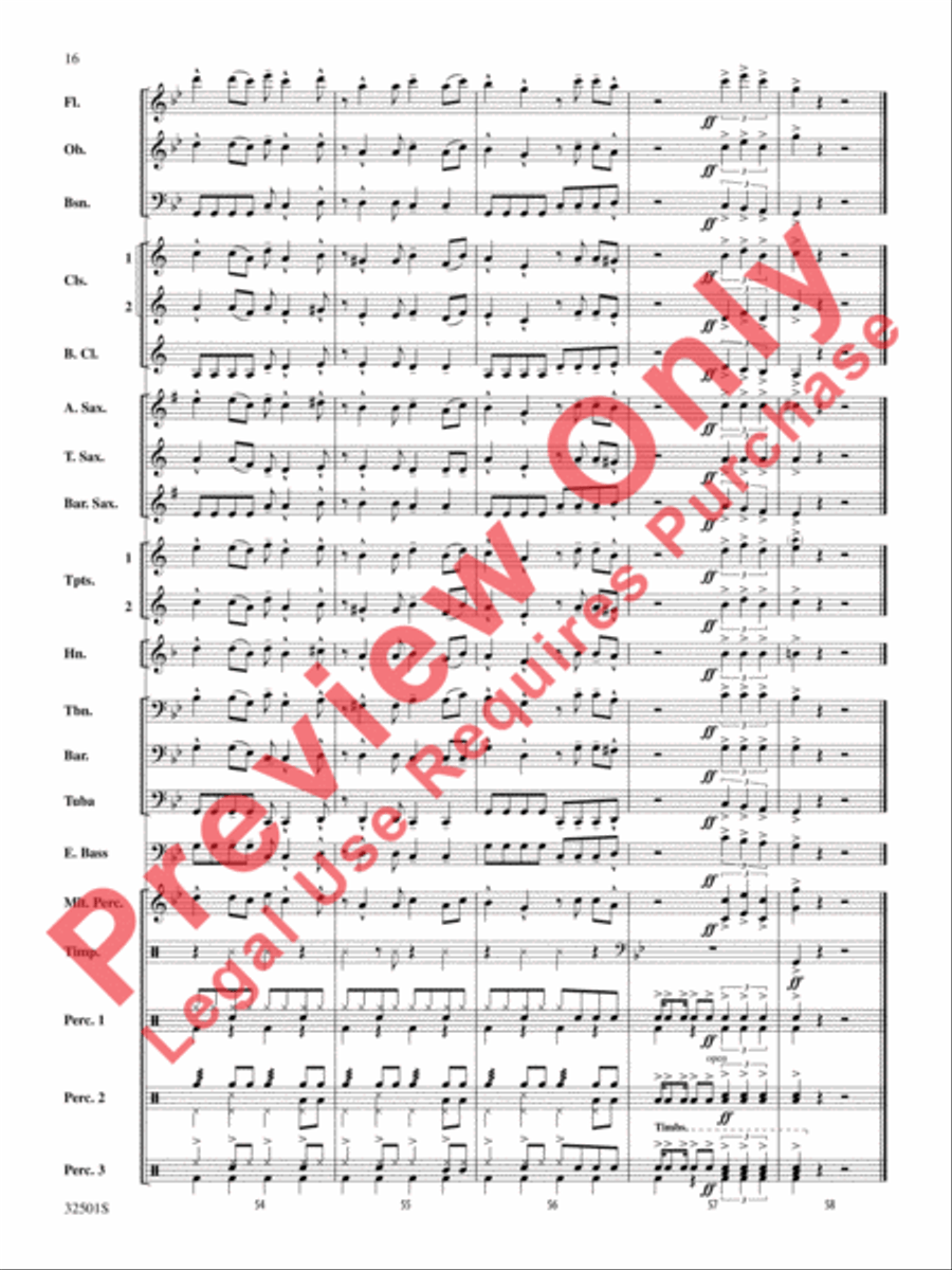 Let's Get Loud Concert Band scores gallery preview page 17