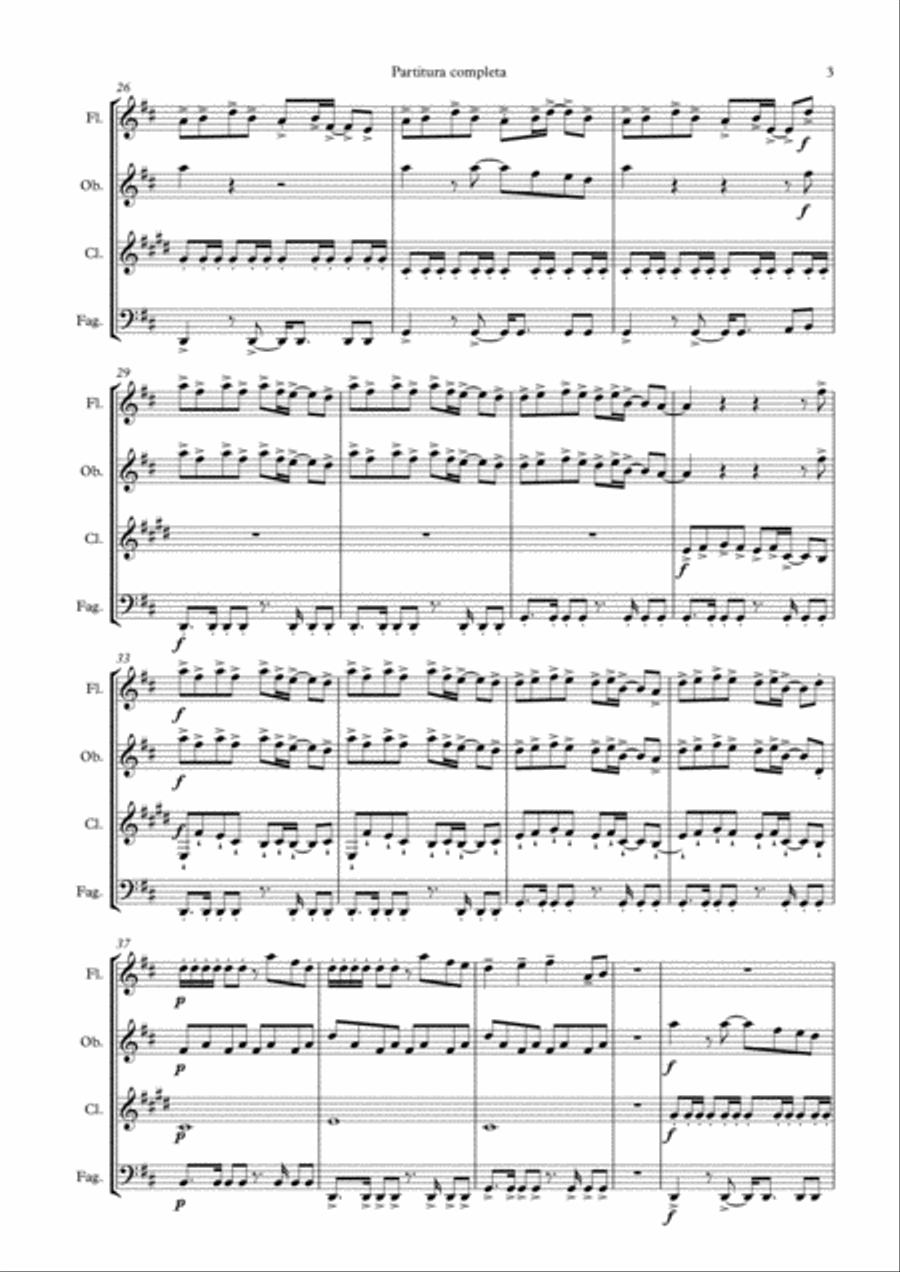 Best Day Of My Life Woodwind Quartet scores gallery preview page 4