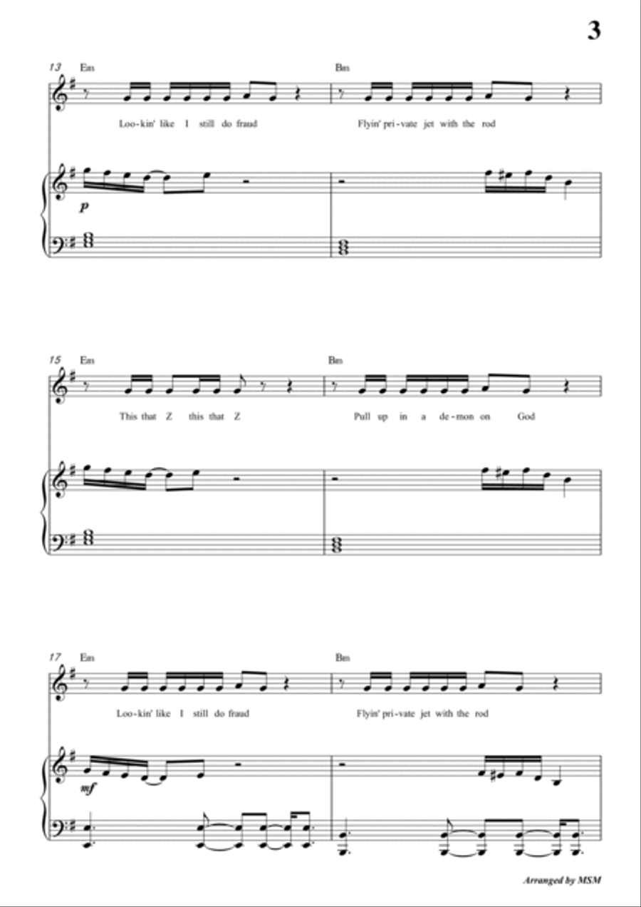 I'm Fine (feat. Travis Scott) Voice scores gallery preview page 5