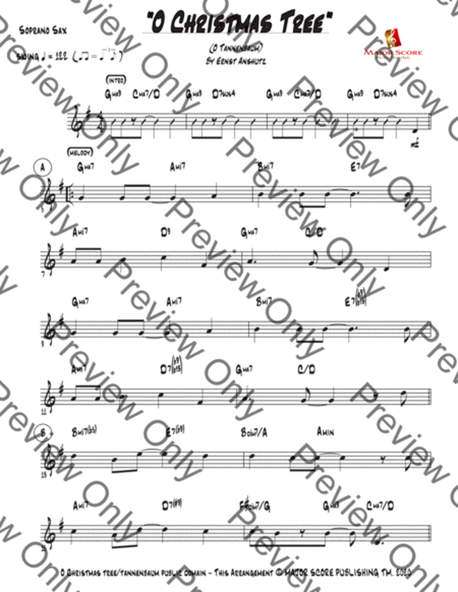 O Christmas Tree - Soprano Sax & Piano - F Major image number null