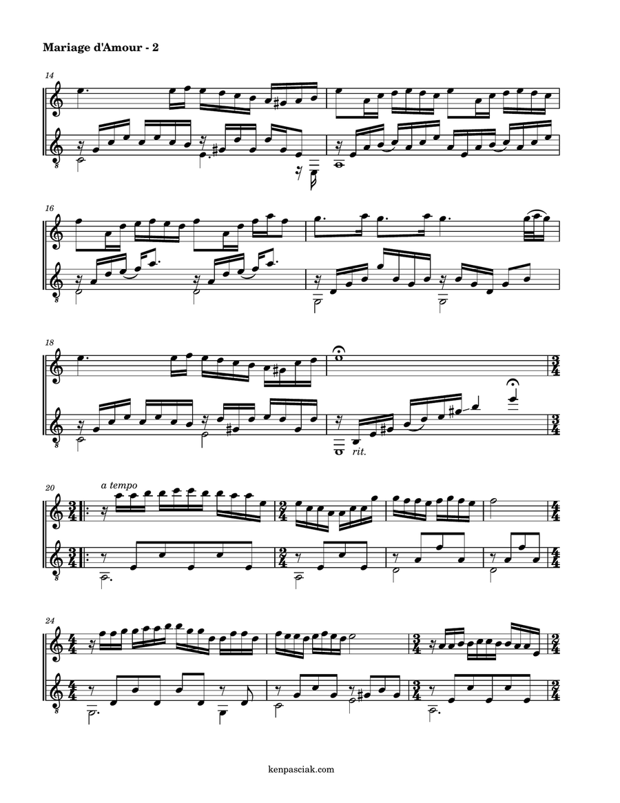 Mariage D'amour String Duet scores gallery preview page 4