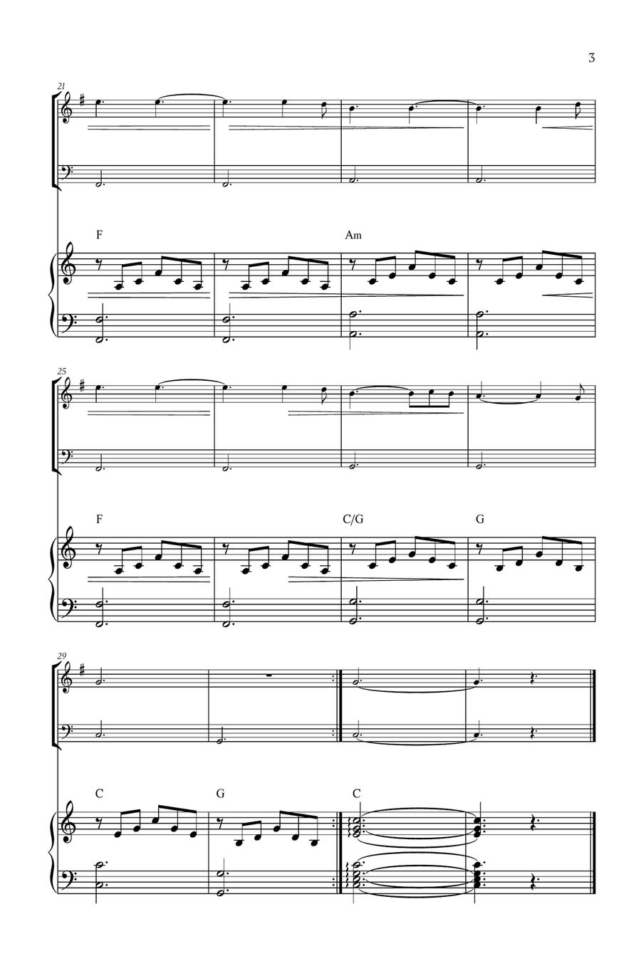 Hallelujah Hallelujah Woodwind Duet scores gallery preview page 3