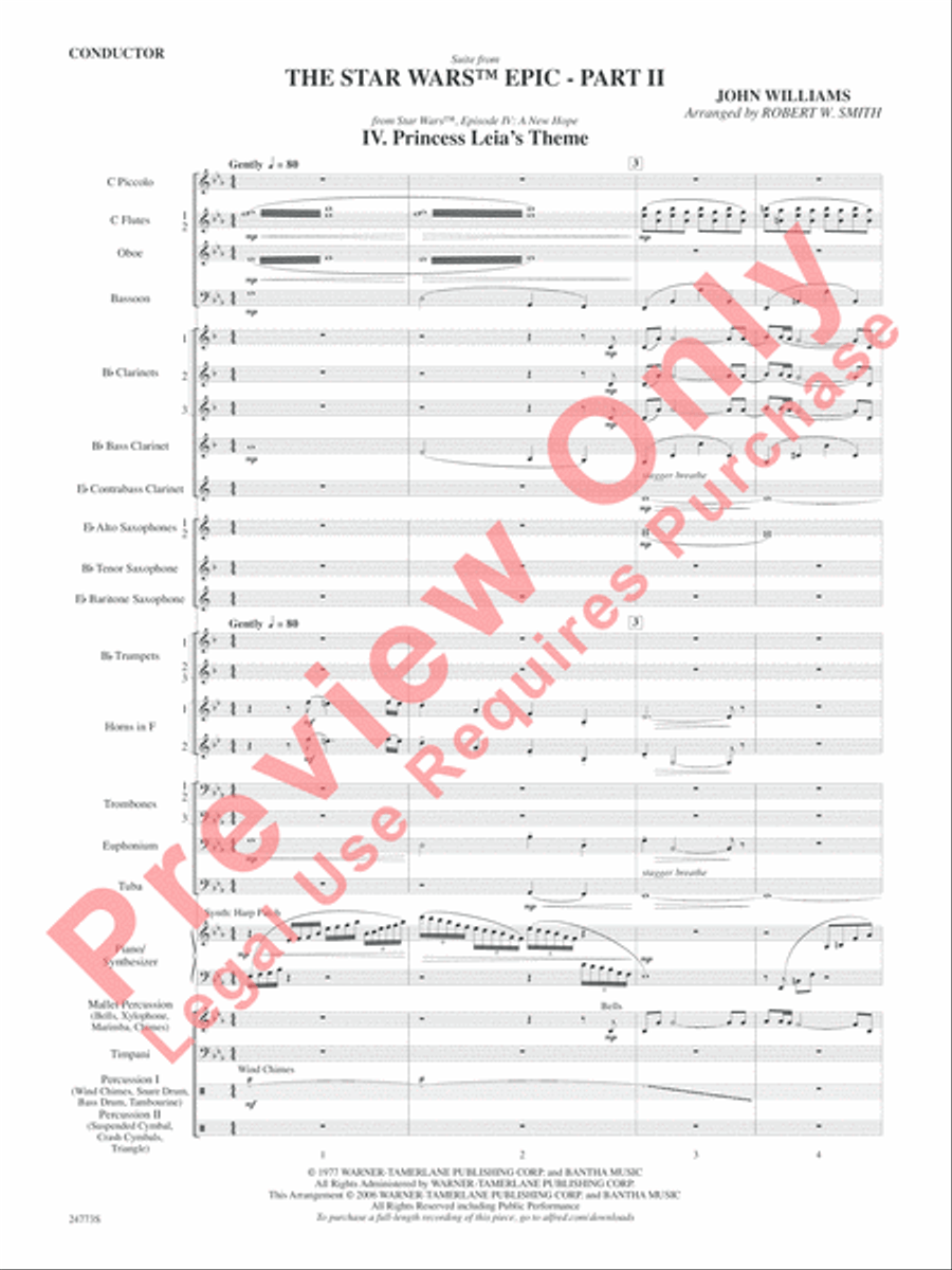 The Star Wars Epic - Part II, Suite from Concert Band scores gallery preview page 4