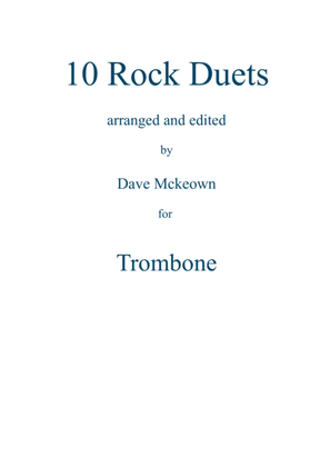 Book cover for 10 Rock Duets for Trombone