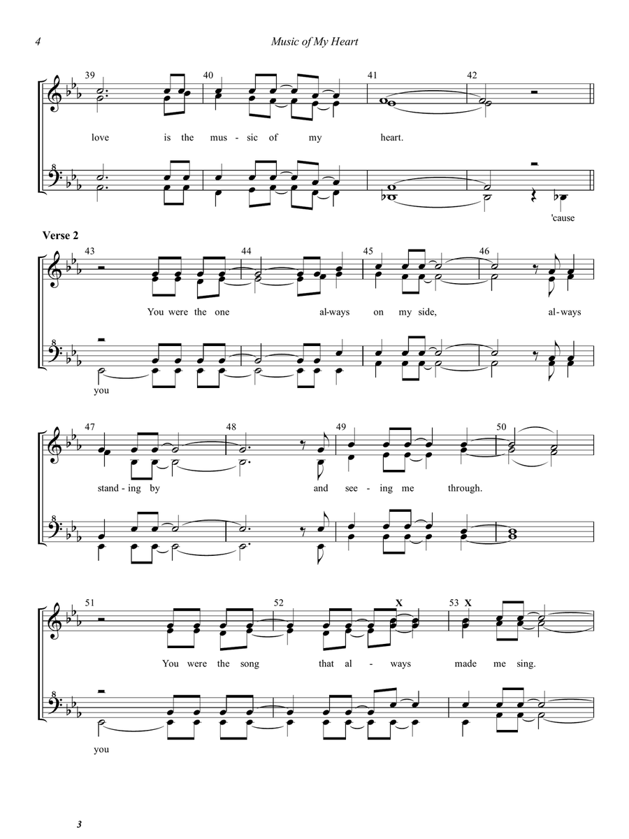 Music Of My Heart SSAA scores gallery preview page 4