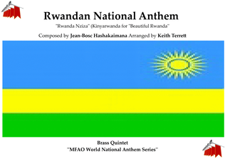 Book cover for Rwandan National Anthem "Rwanda Nziza" (Kinyarwanda for "Beautiful Rwanda'' for Brass Quintet