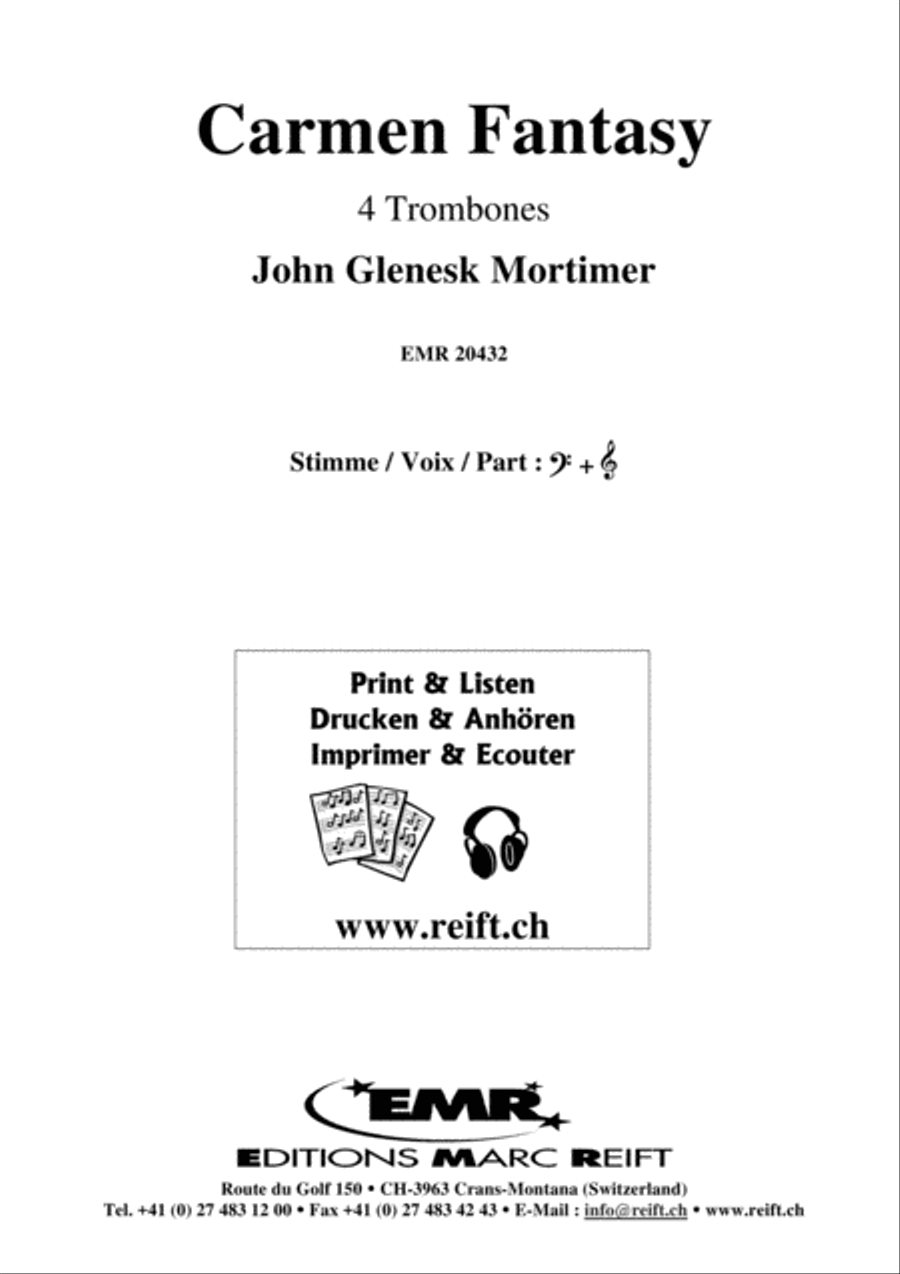 Carmen Fantasy Carmen Fantasy Trombone Quartet scores gallery preview page 2
