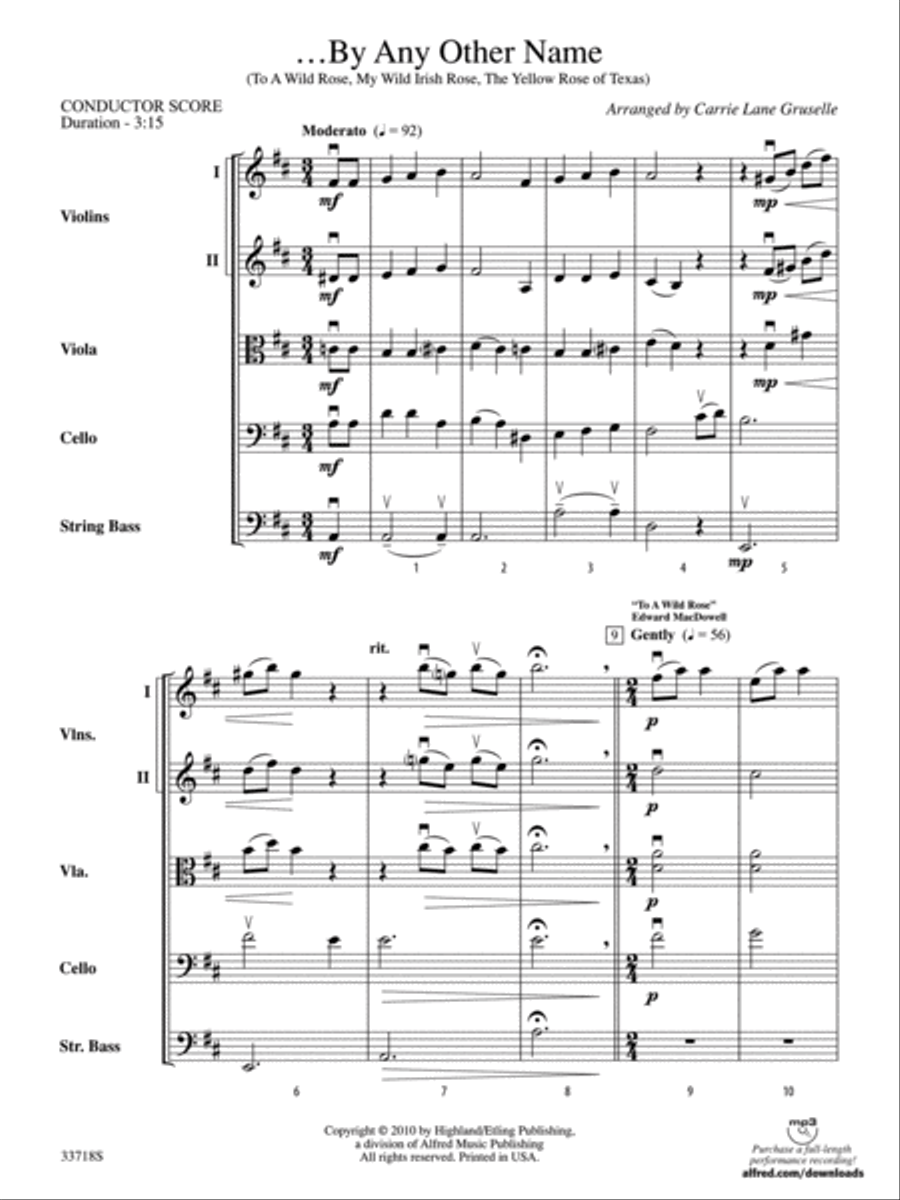 . . . By Any Other Name String Orchestra scores gallery preview page 2