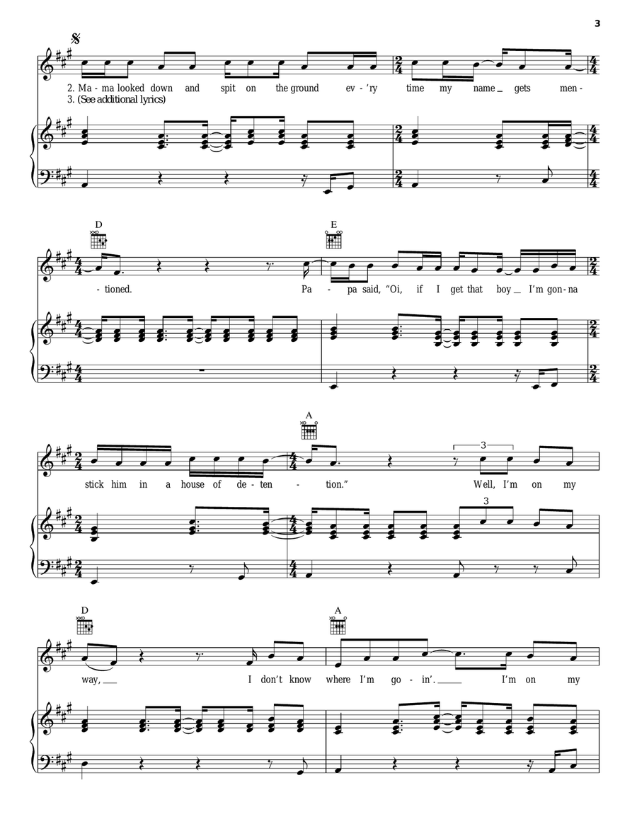 Me And Julio Down By The Schoolyard Acoustic Guitar scores gallery preview page 3
