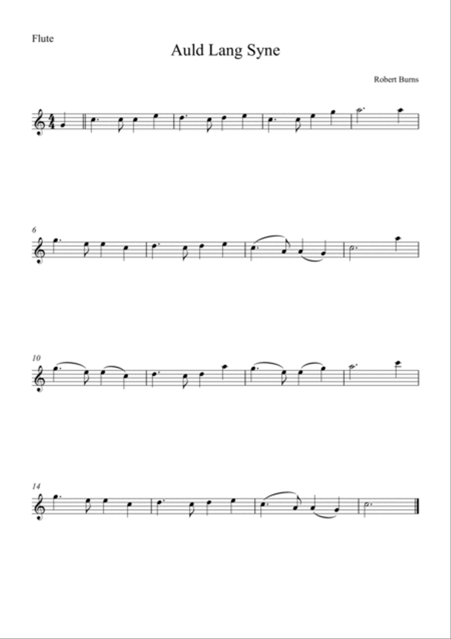 Auld Lang Syne Woodwind Quartet scores gallery preview page 3