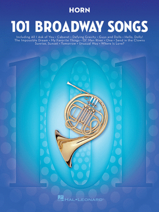 Book cover for 101 Broadway Songs for Horn