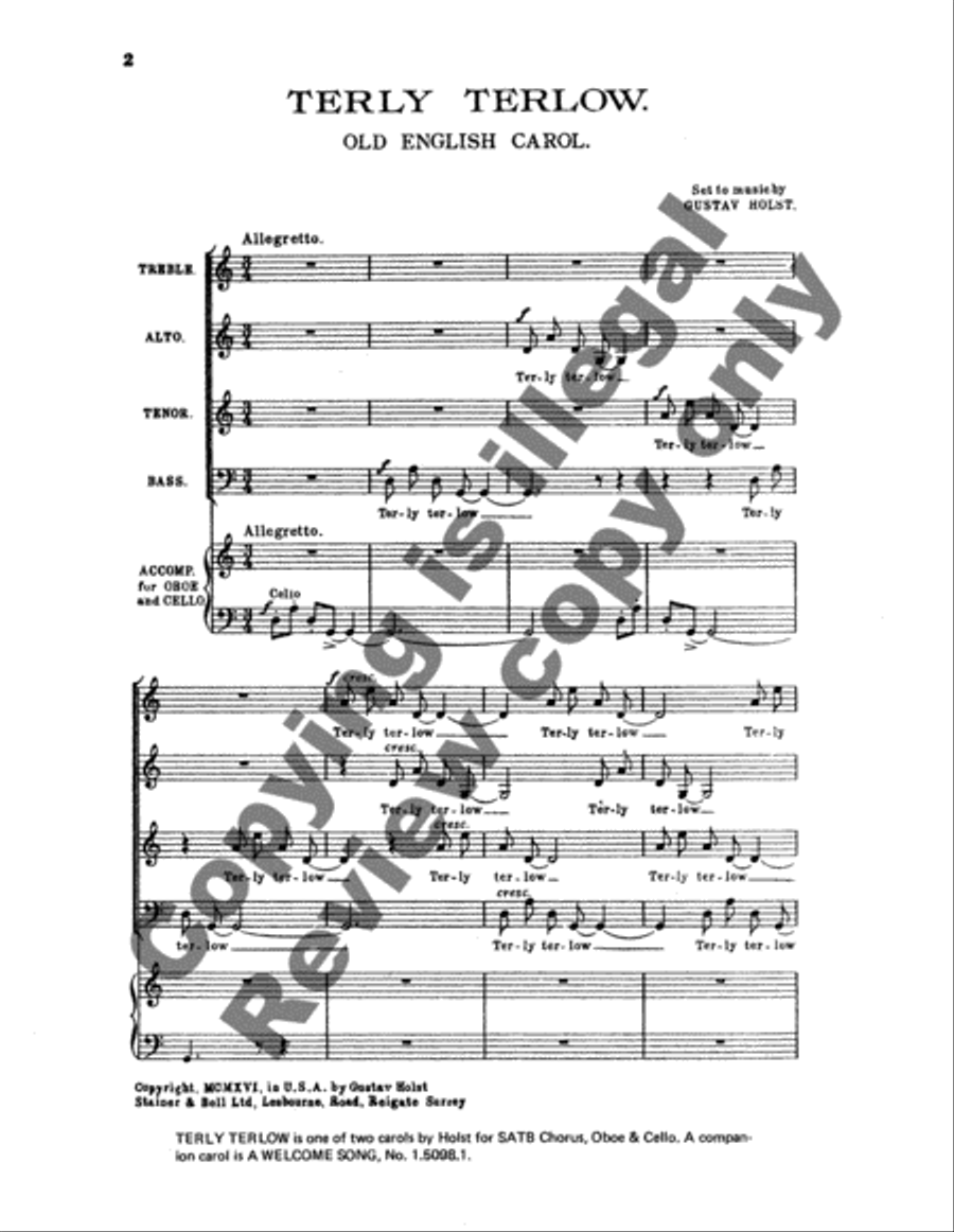 Terly Terlow 4-Part scores gallery preview page 6