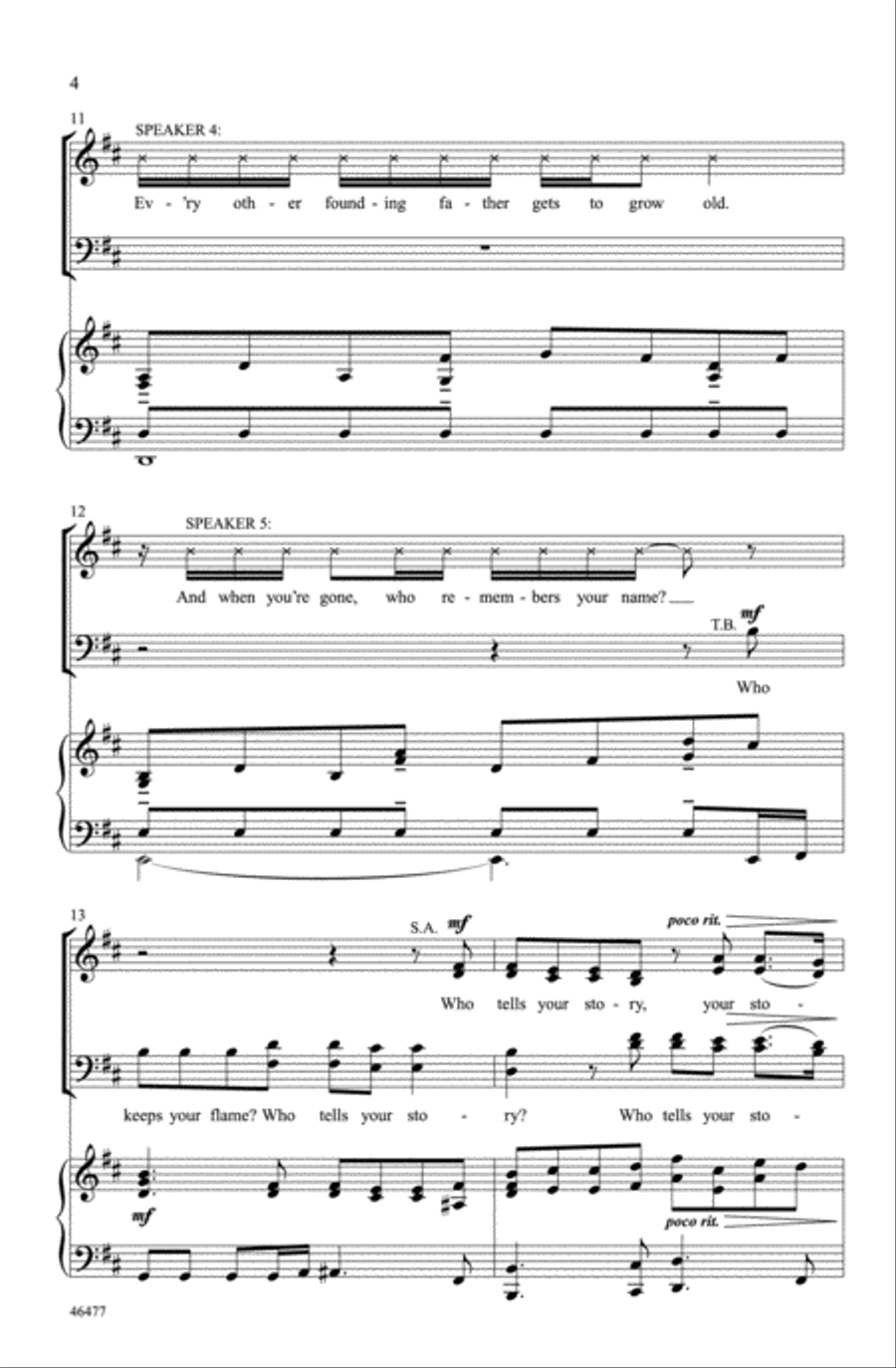 Who Lives, Who Dies, Who Tells Your Story Choir scores gallery preview page 3