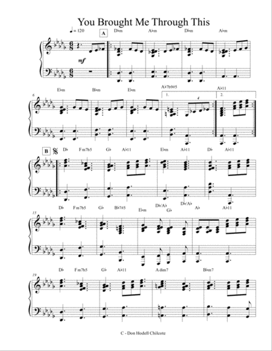 You've Brought Me Through This Jazz Ensemble scores gallery preview page 2