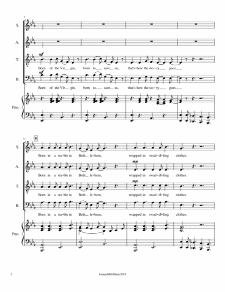 Mary Had a Baby (That's How the Story Goes) - An Original Gospel Christmas Anthem for SATB Choir image number null